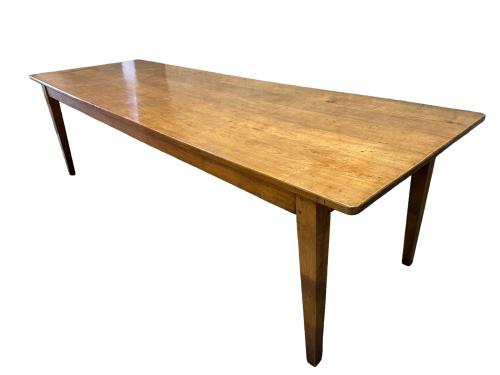 Antique Cherry tapered leg dining table 